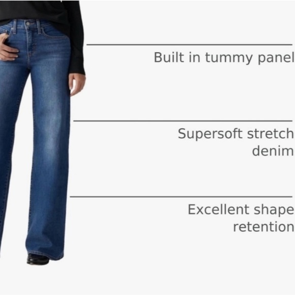 Levis | 318 Shaping Wide Leg Jeans 27 - Picture 3 of 9